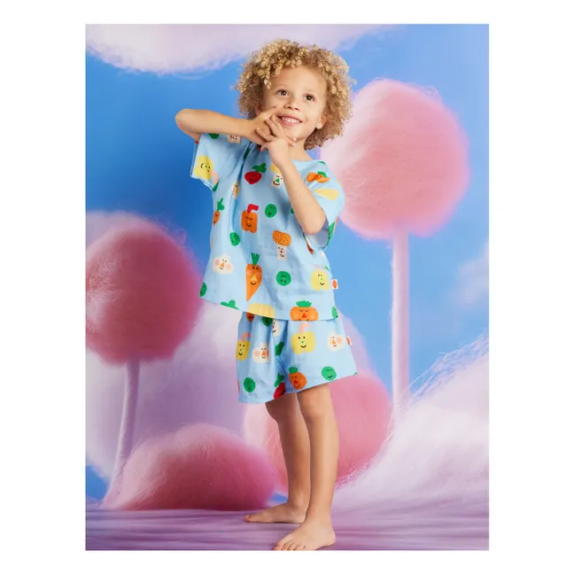 Vegetables T-shirt | Light blue