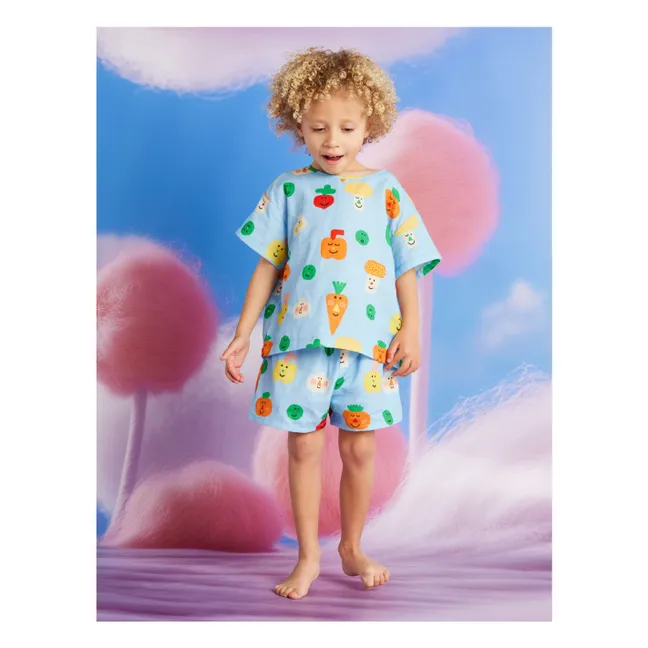 Vegetables T-shirt | Light blue
