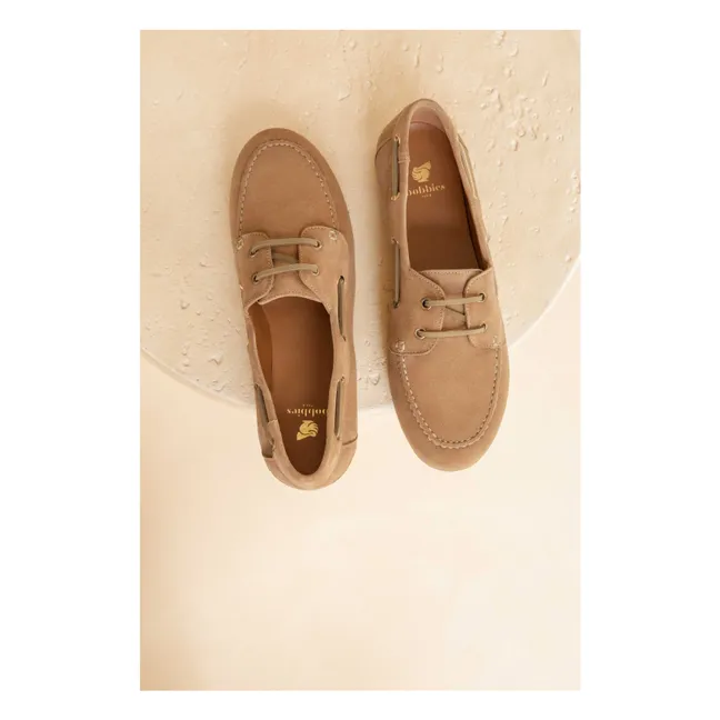 Betsy Suede Boat Shoes | Beige