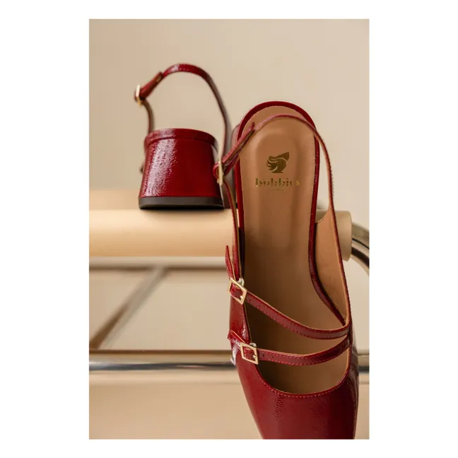 Babies Becca Cuir Verni | Rouge cerise
