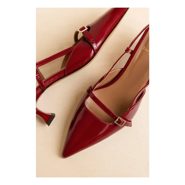 Escarpins Reem Cuir Verni | Rouge cerise