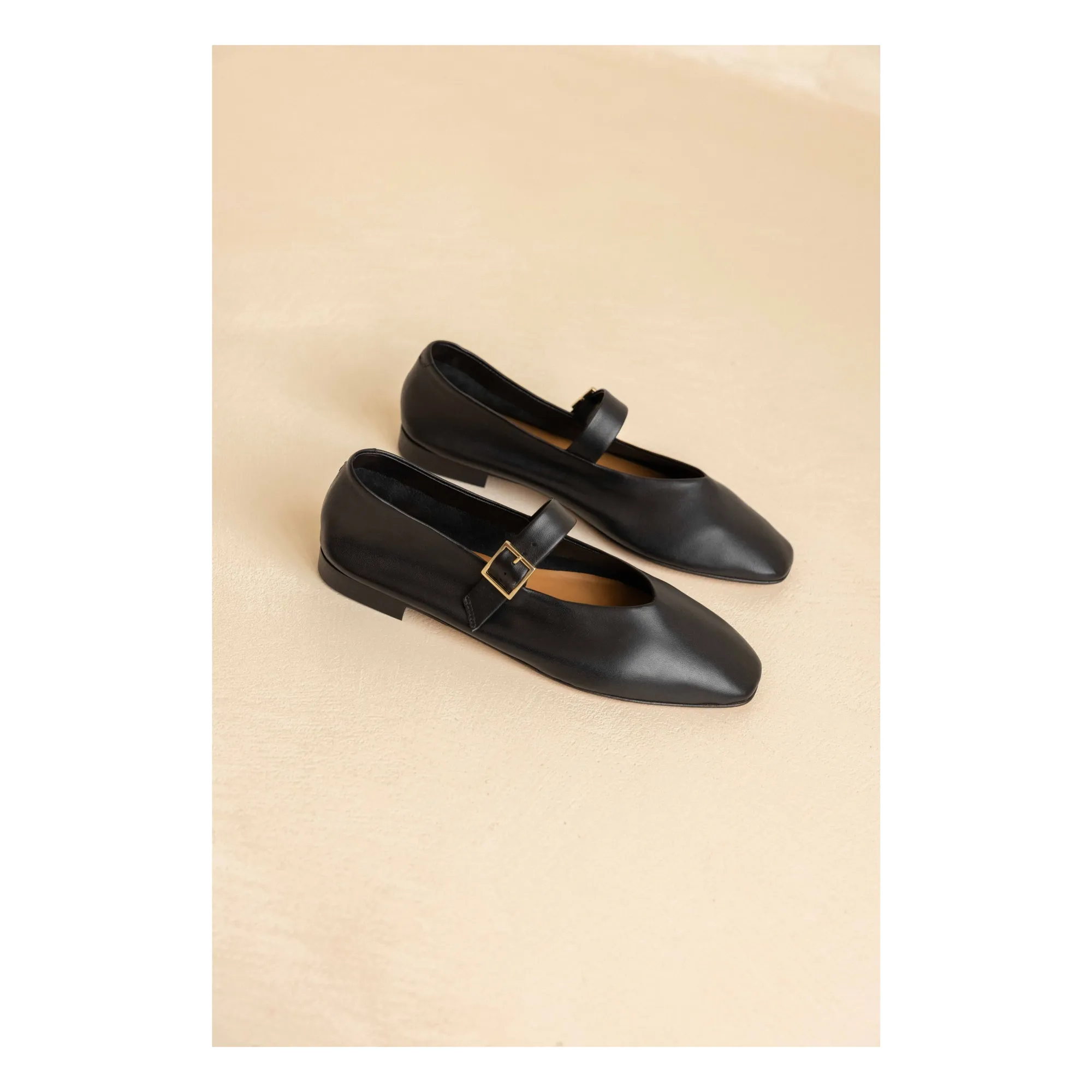 Bobbies Black Ballerinas Ouna Leather
