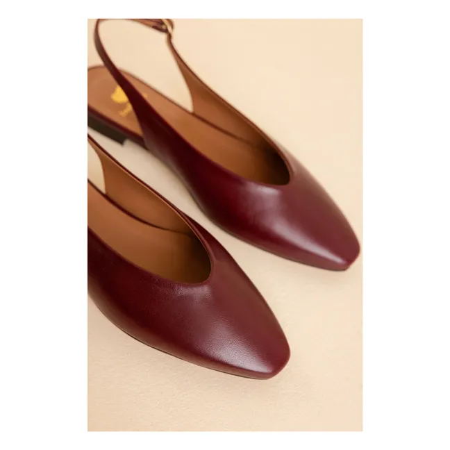 Anouk Leder Ballerinas | Granat
