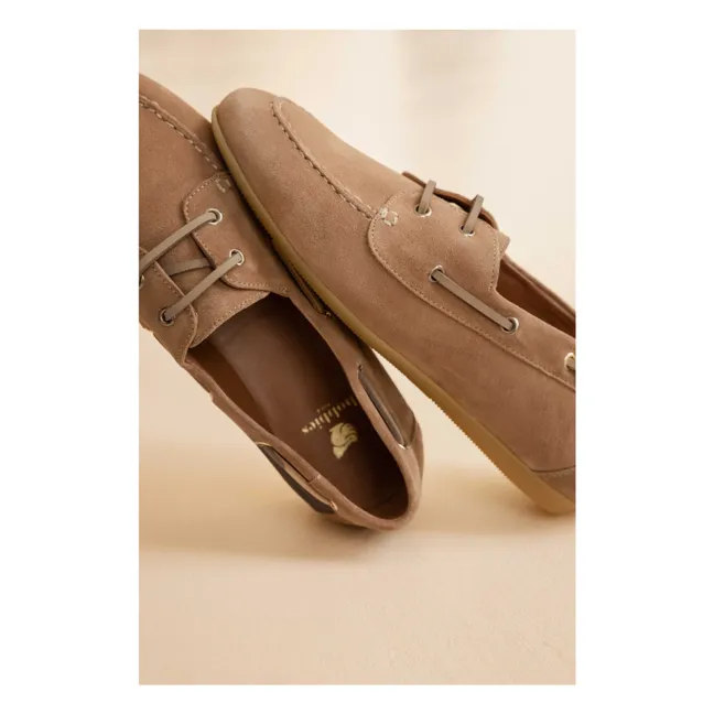 Betsy Suede Boat Shoes | Beige