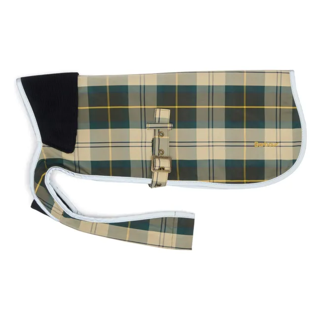 Abrigo impermeable de tartán para perros | Beige