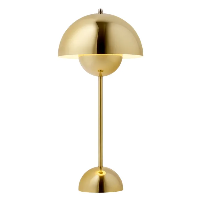 Lámpara de mesa Flowerpot VP3, Verner Panton | Dorado