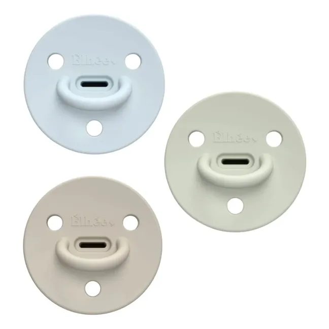 Tétines en silicone médical Choochoo Bobby - Set de 3 | Bleu