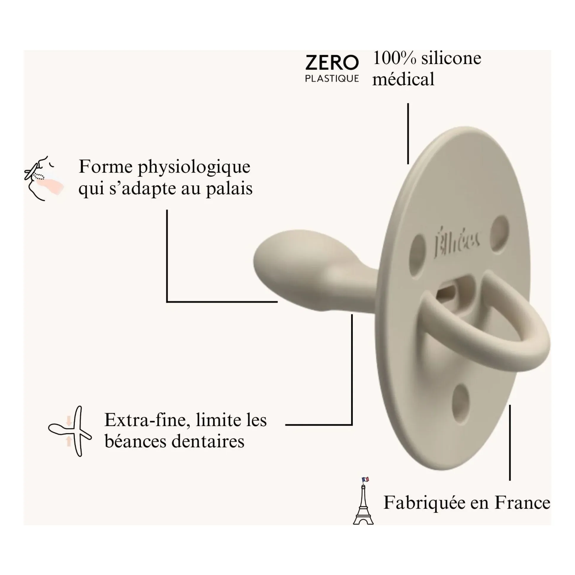Tétines en silicone médical Choochoo Billie - Set de 3 | Rose- Image produit n°6