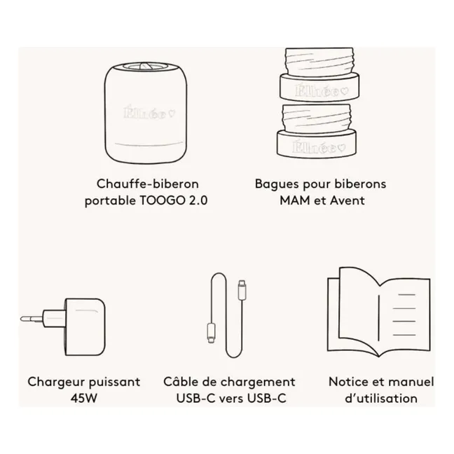 Chauffe-biberon nomade Toogo 2.0 | Sable