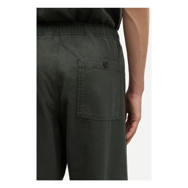 Pantalones de algodón orgánico Sajabri 15840 | Verde Oscuro