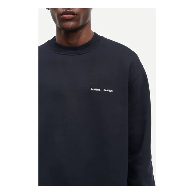 Sudadera de cuello redondo de algodón ecológico Norsbro | Azul oscuro