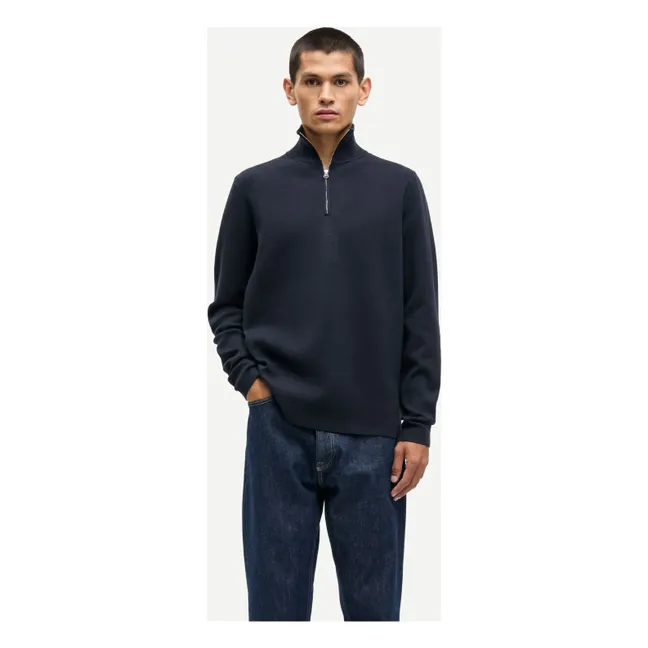 Gunan Half Zip Sweat  | Dark Blue