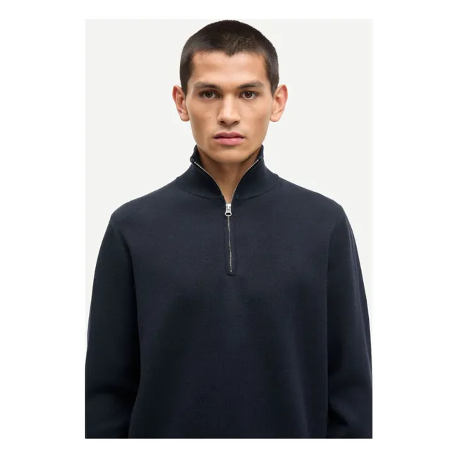 Gunan Half Zip Sweat  | Dark Blue