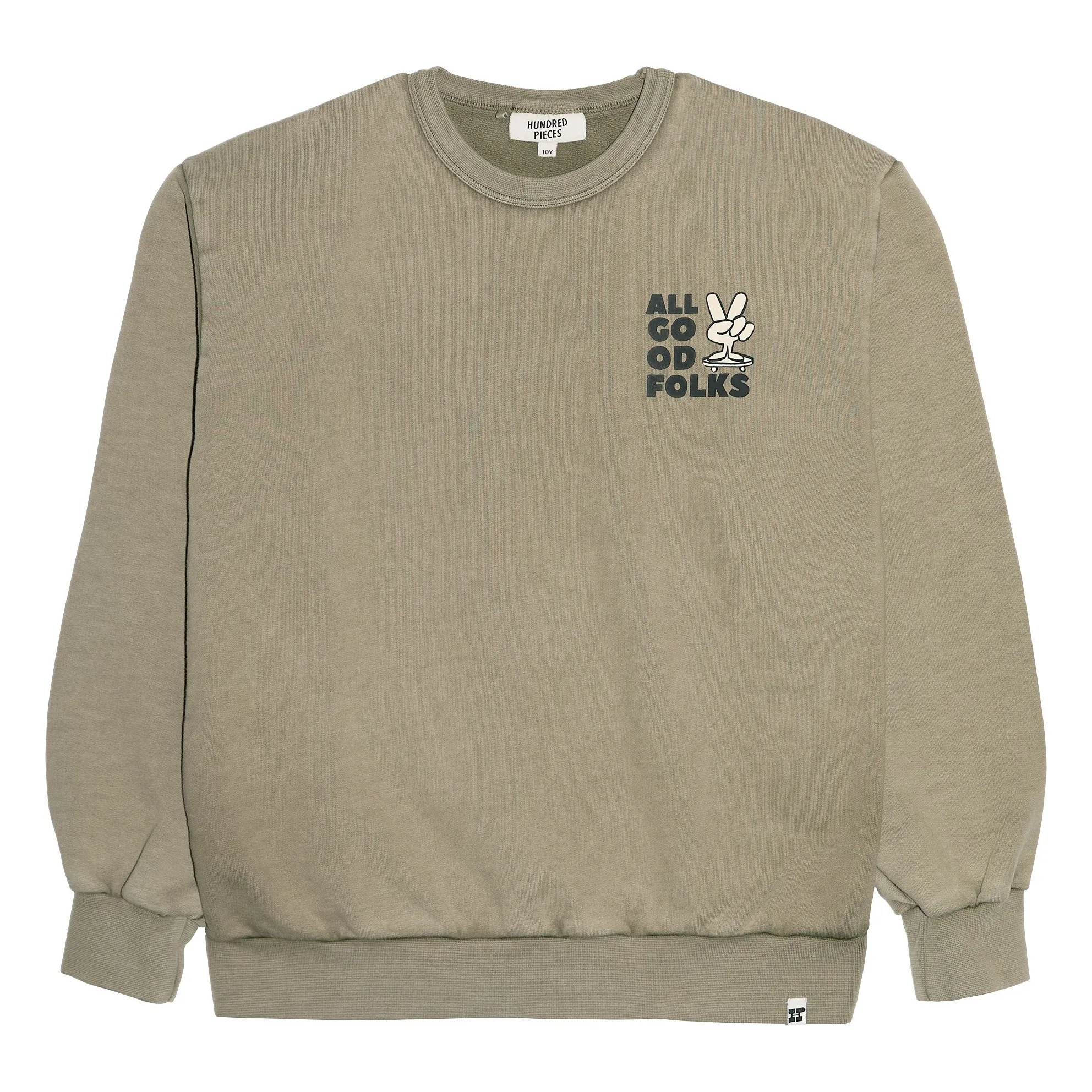 Hundred Pieces Khaki Ryde Organic Cotton Sweatshirt