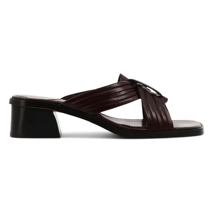 Sandalias de piel Janis | Chocolate- Imagen del producto n°0