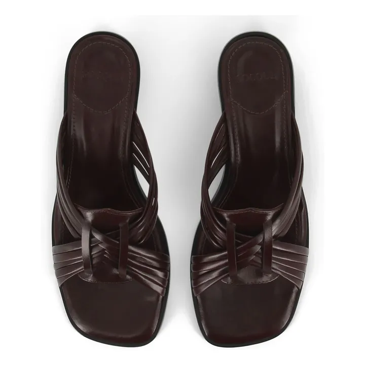 Sandalias de piel Janis | Chocolate- Imagen del producto n°4