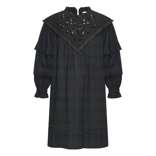 Vestido Bowie de lino | Negro