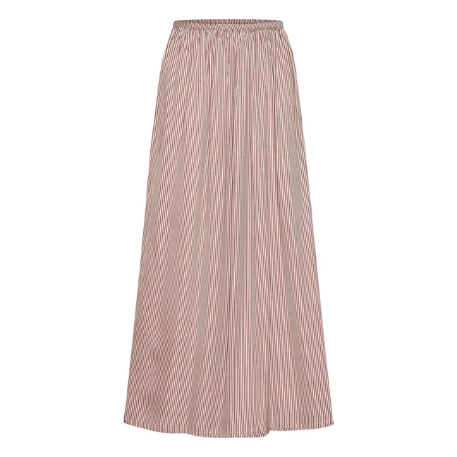 Falda de rayas Reva | Rosa/Rojo