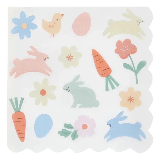 Serviettes en papier de Pâques - Set de 16 | Ecru