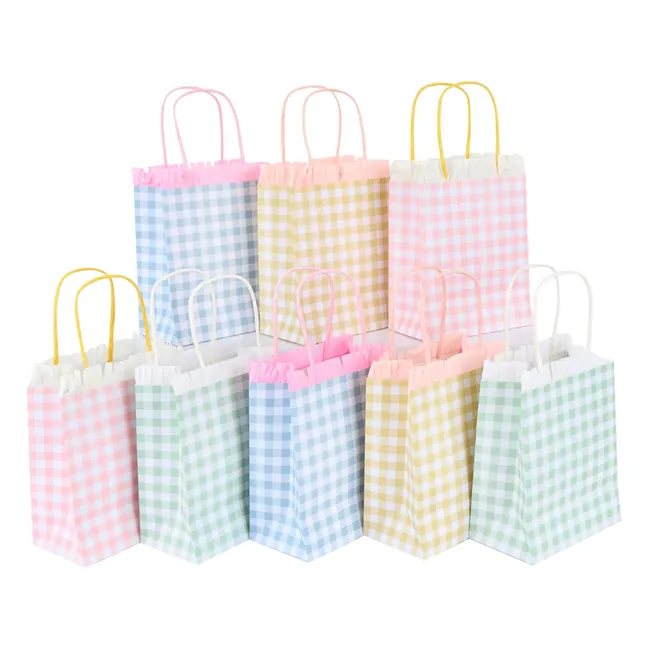 Sacs cadeaux Vichy - Set de 8
