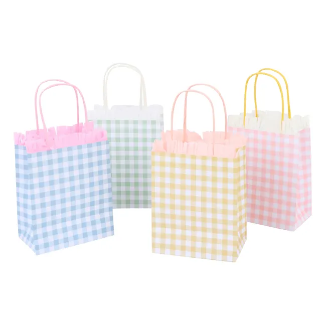 Sacs cadeaux Vichy - Set de 8