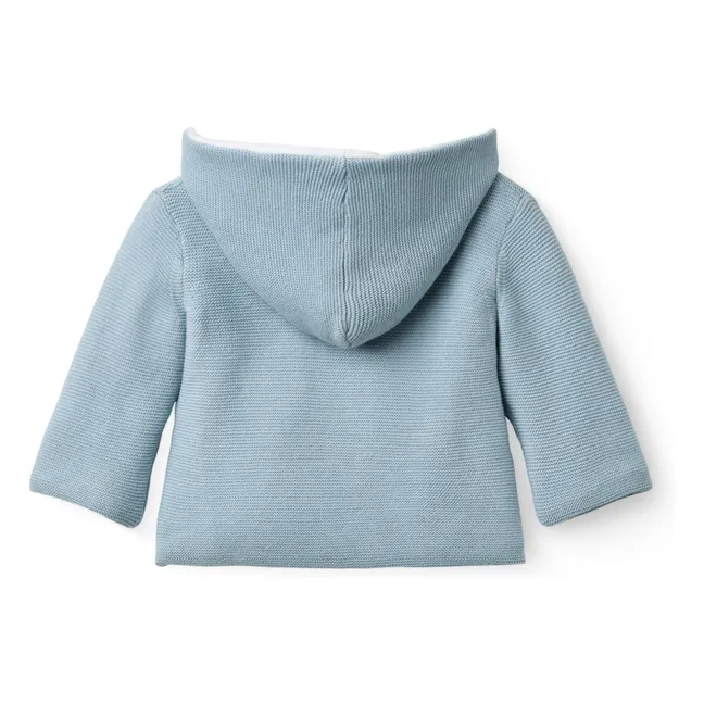 Blouson à Capuche Coton Bio | Bleu Clair