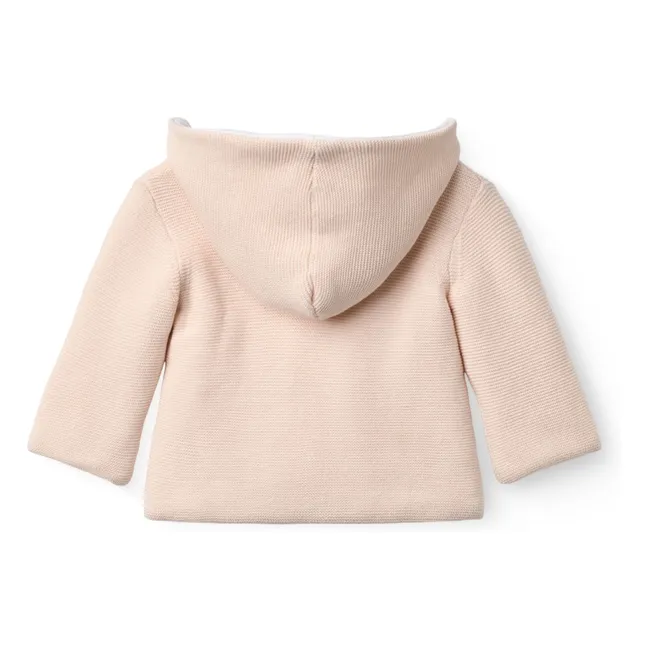 Chaqueta con capucha de algodón ecológico | Rosa Melocotón