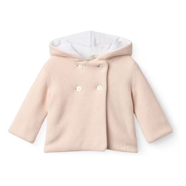 Chaqueta con capucha de algodón ecológico | Rosa Melocotón