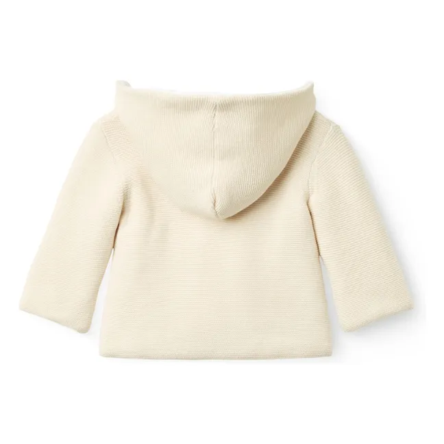 Chaqueta con capucha de algodón ecológico | Crema