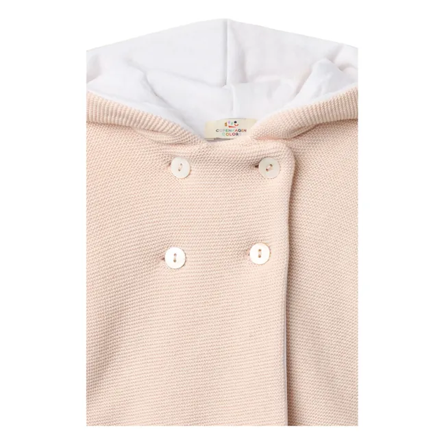 Chaqueta con capucha de algodón ecológico | Rosa Melocotón