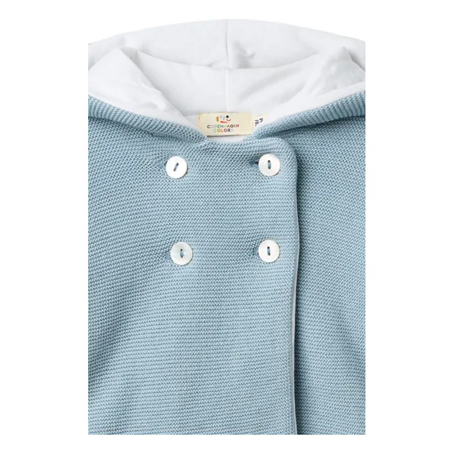 Blouson à Capuche Coton Bio | Bleu Clair