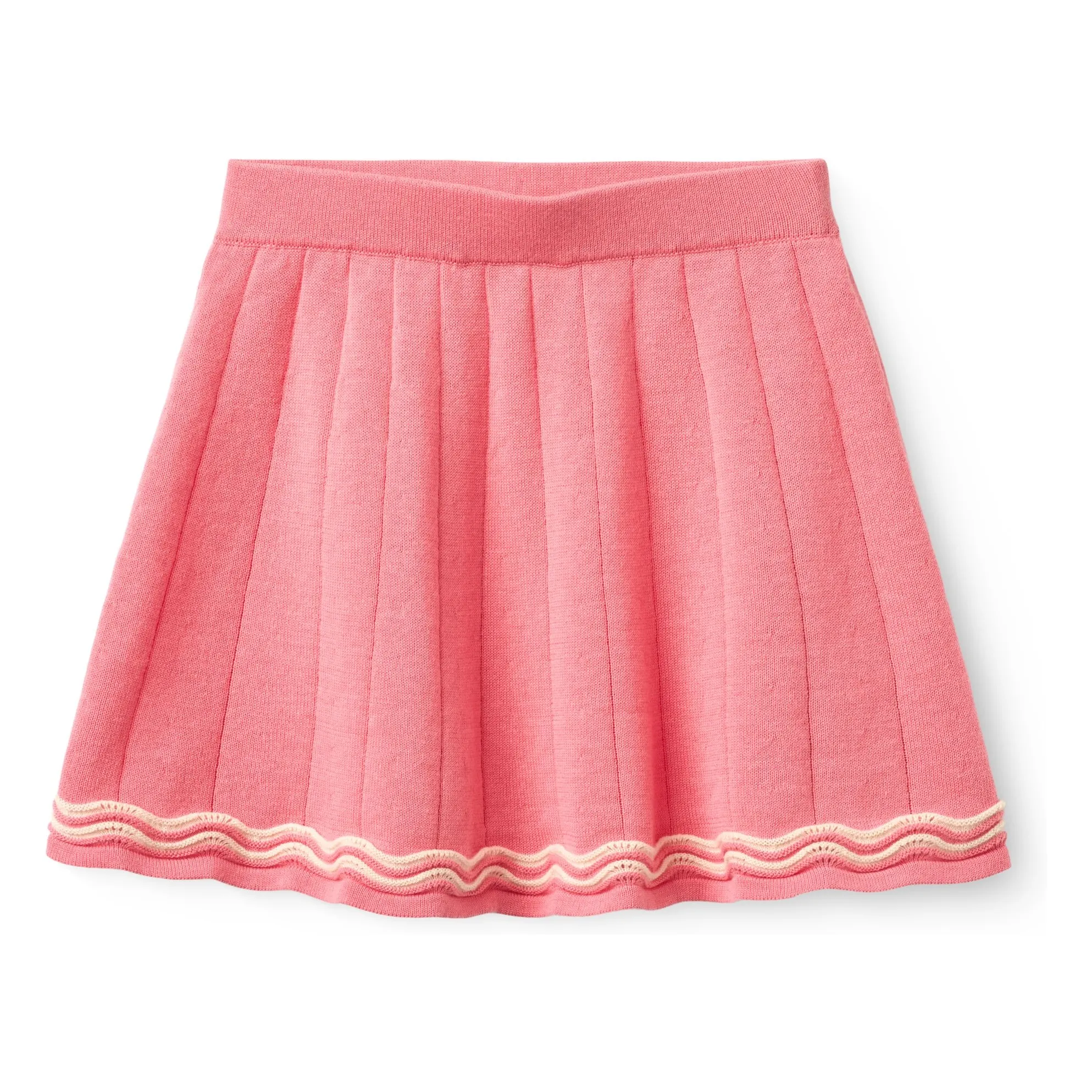Jupe Tennis Maille Coton Bio | Rose bonbon- Image produit n°0