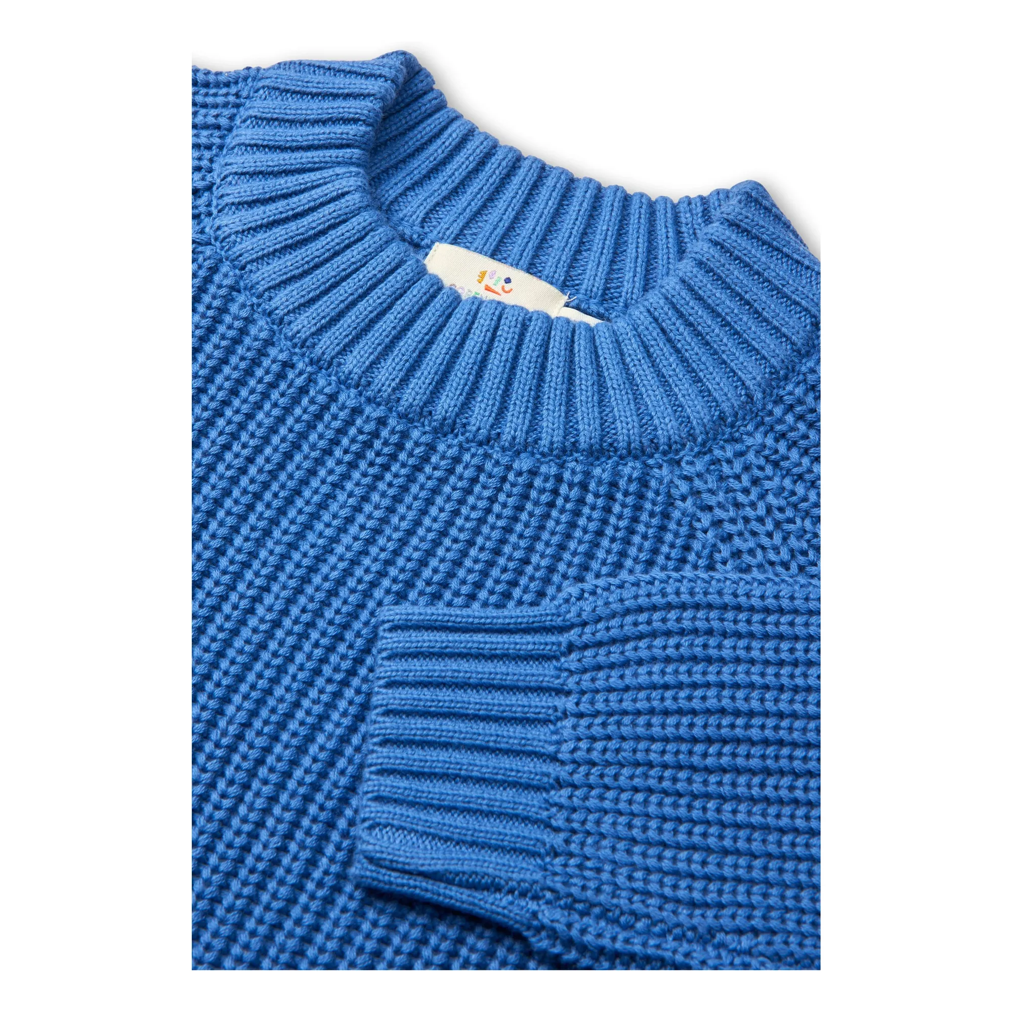 Pull Côtelé Coton Bio | Bleu azur- Image produit n°1