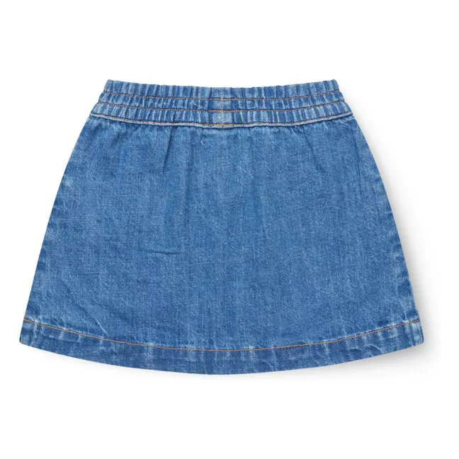 Falda vaquera de algodón orgánico | Azul