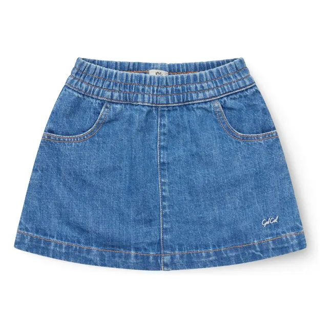 Falda vaquera de algodón orgánico | Azul