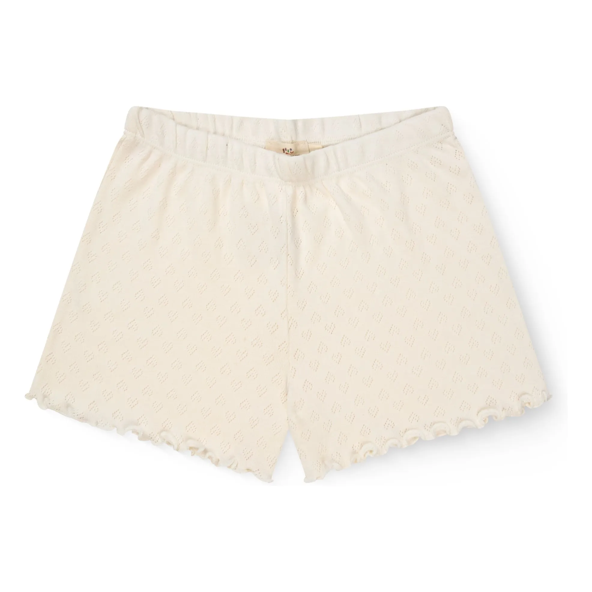 Copenhagen Colors Cream Pointelle Organic Cotton Shorts