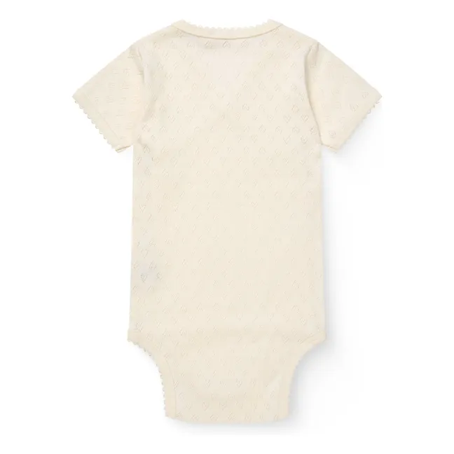 Body de algodón orgánico Pointelle | Crema