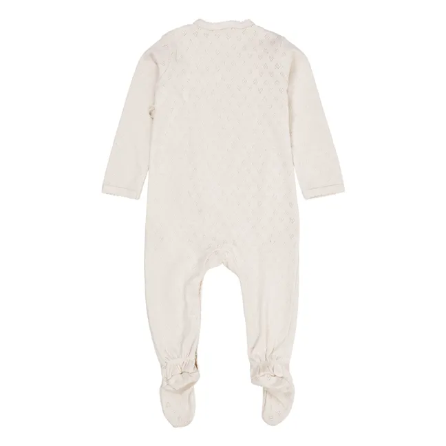 Pijama de punto de algodón orgánico | Crema