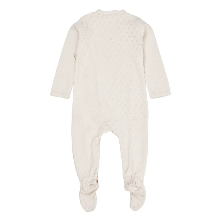 Pijama de punto de algodón orgánico | Crema- Imagen del producto n°2