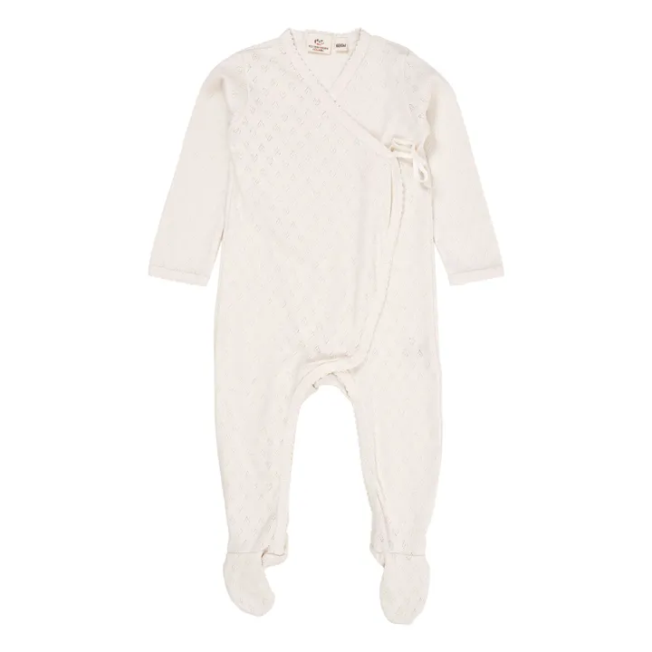 Pijama de punto de algodón orgánico | Crema- Imagen del producto n°0