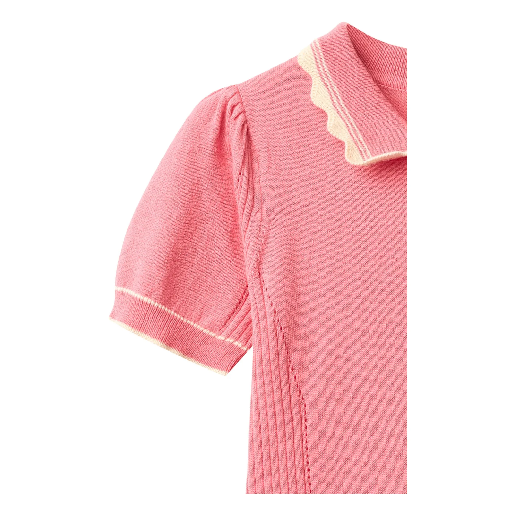 Robe Maille Coton Bio | Rose tendre- Image produit n°3