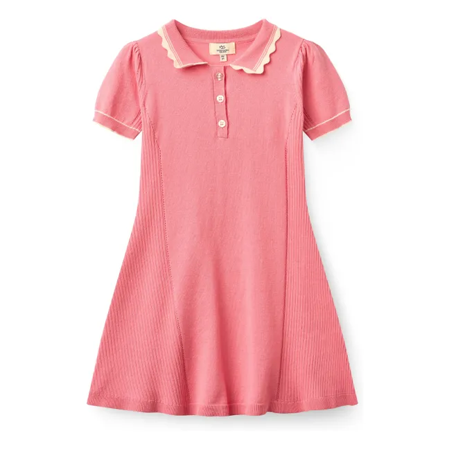 Robe Maille Coton Bio | Rose tendre