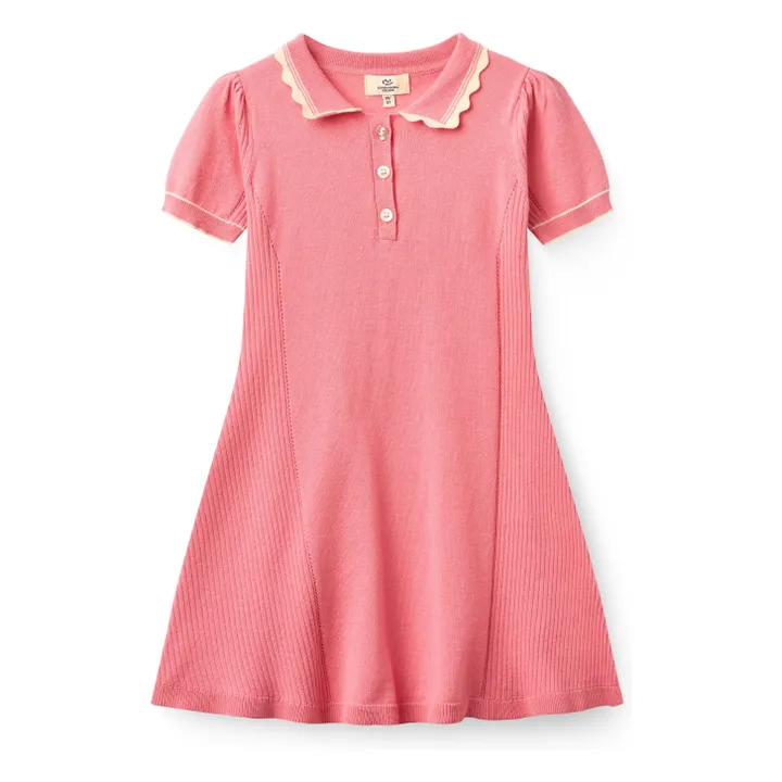 Vestido de punto de algodón orgánico | Rosa pálido- Imagen del producto n°0