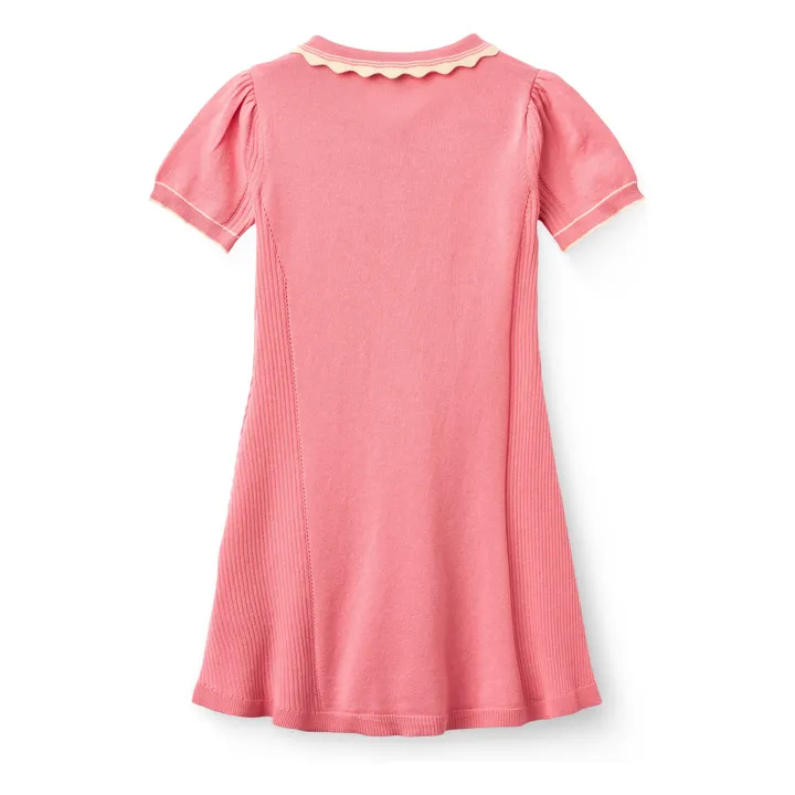 Vestido de punto de algodón orgánico | Rosa pálido- Imagen del producto n°4