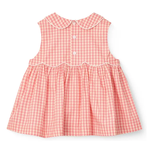 Blusa de pata de gallo de algodón orgánico | Rosa