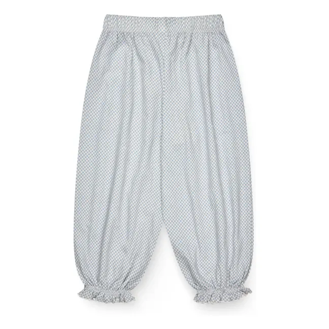 Pantalón de crepé de algodón ecológico | Azul Claro