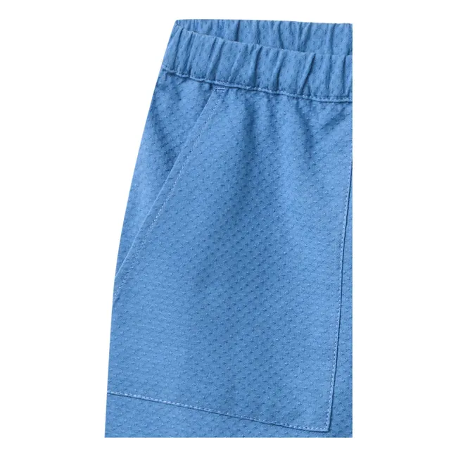 Organic Cotton Pockets Pants | Azure blue