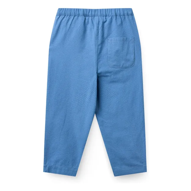 Organic Cotton Pockets Pants | Azure blue
