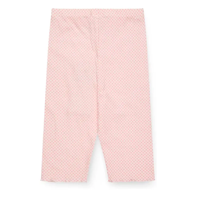 Legging 3/4 Carreaux Coton Bio | Rose