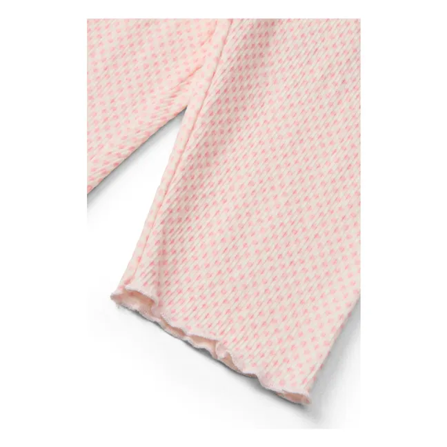 Legging 3/4 Carreaux Coton Bio | Rose